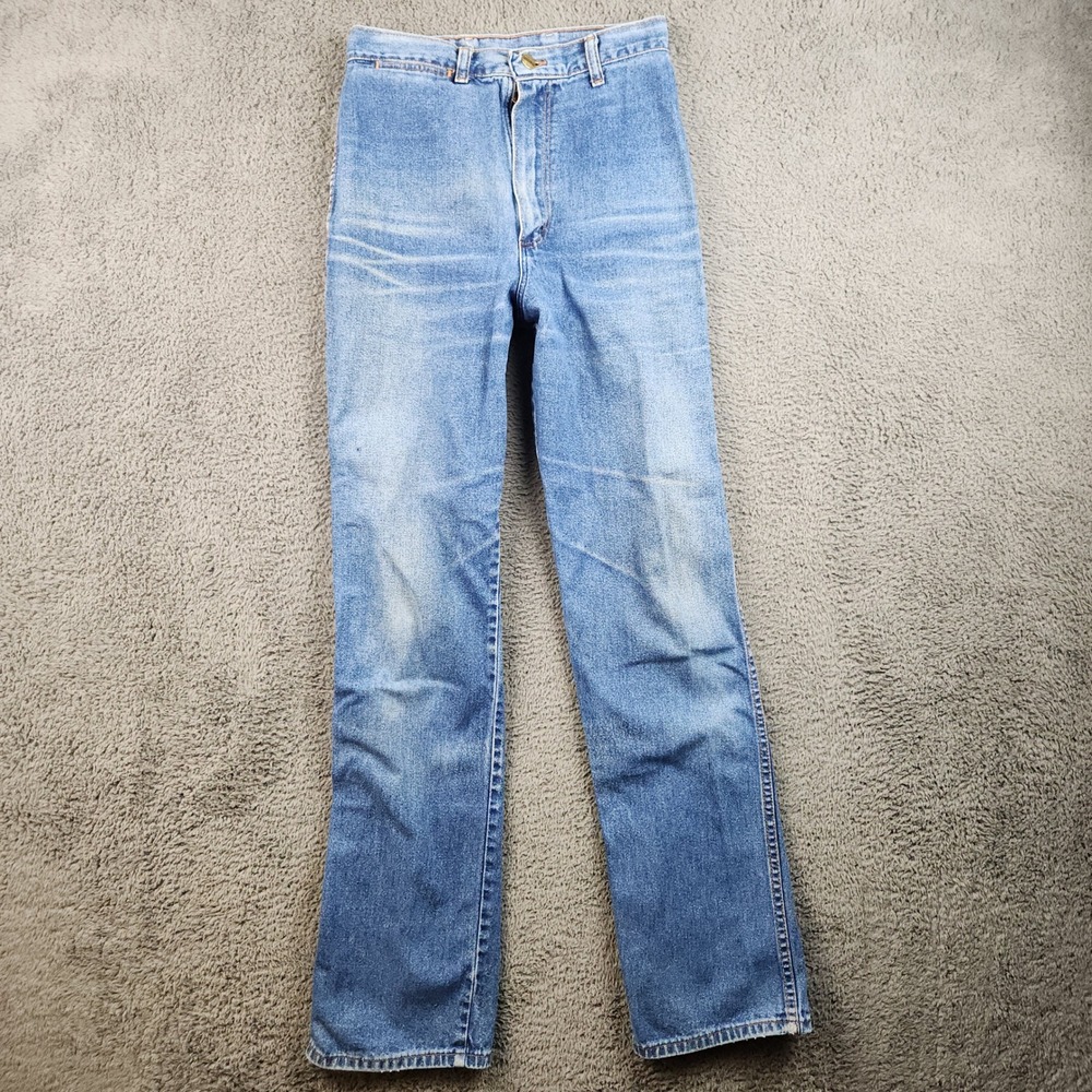 Vtg 80s Wrangler Rustler Jeans Fit 26x32 Tag JRs 13 Scovill Zip High Waist *Read